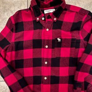 Abercrombie  flannel button up  - sz 15/16